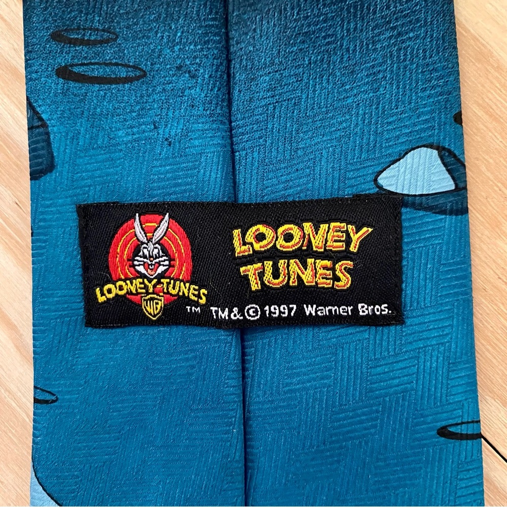 Vintage Looney Tunes Outer Space Classic Tie, Bugs Martin Taz Tweetie Donald - Picture 10 of 10